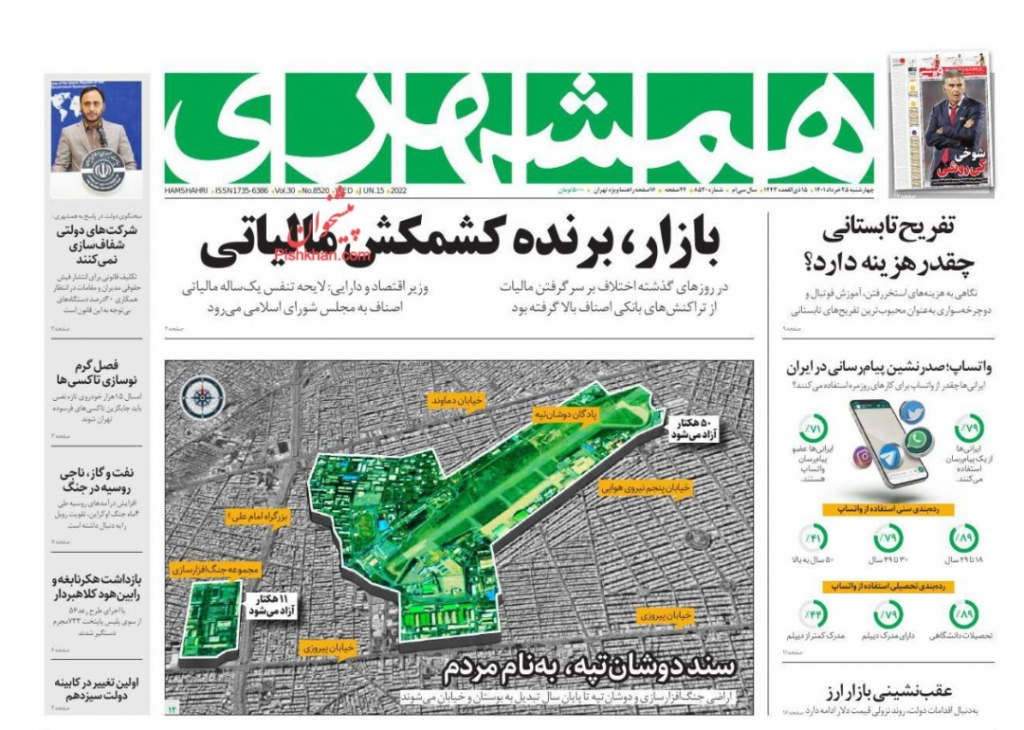 مانشيت إيران: أسبوع مزدهر من الدبلوماسية في طهران 3